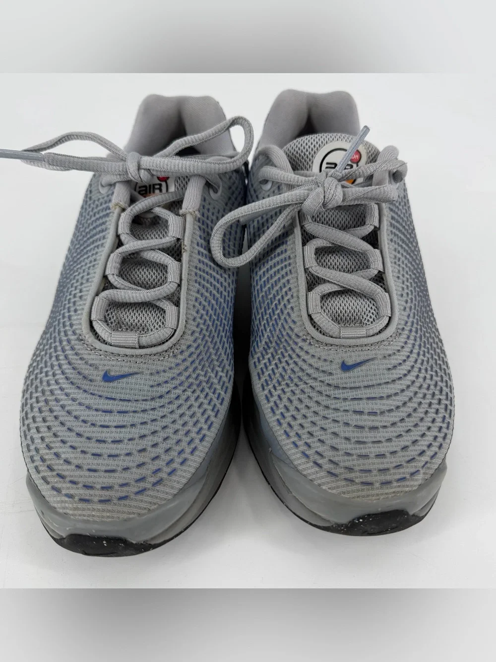 Kids Nike Air Max DN Wolf Grey Hyper Royal Sneakers Size 4.5